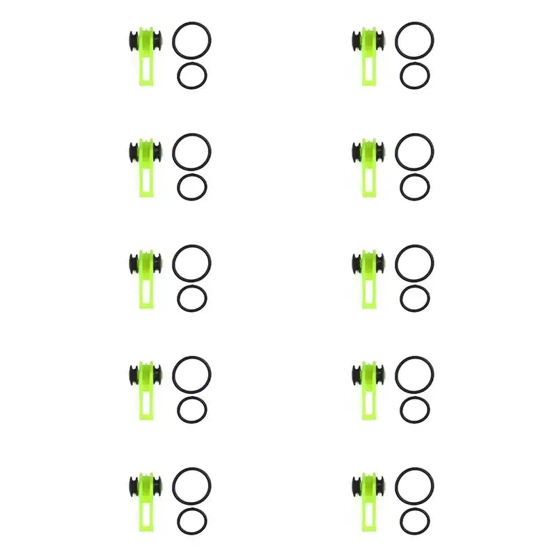 Silicone Rod Hook Keepers – Secure Lure & Jig Holder for Fishing Rods (10 Pack Green) | Color: 10 PCS Green - Holders