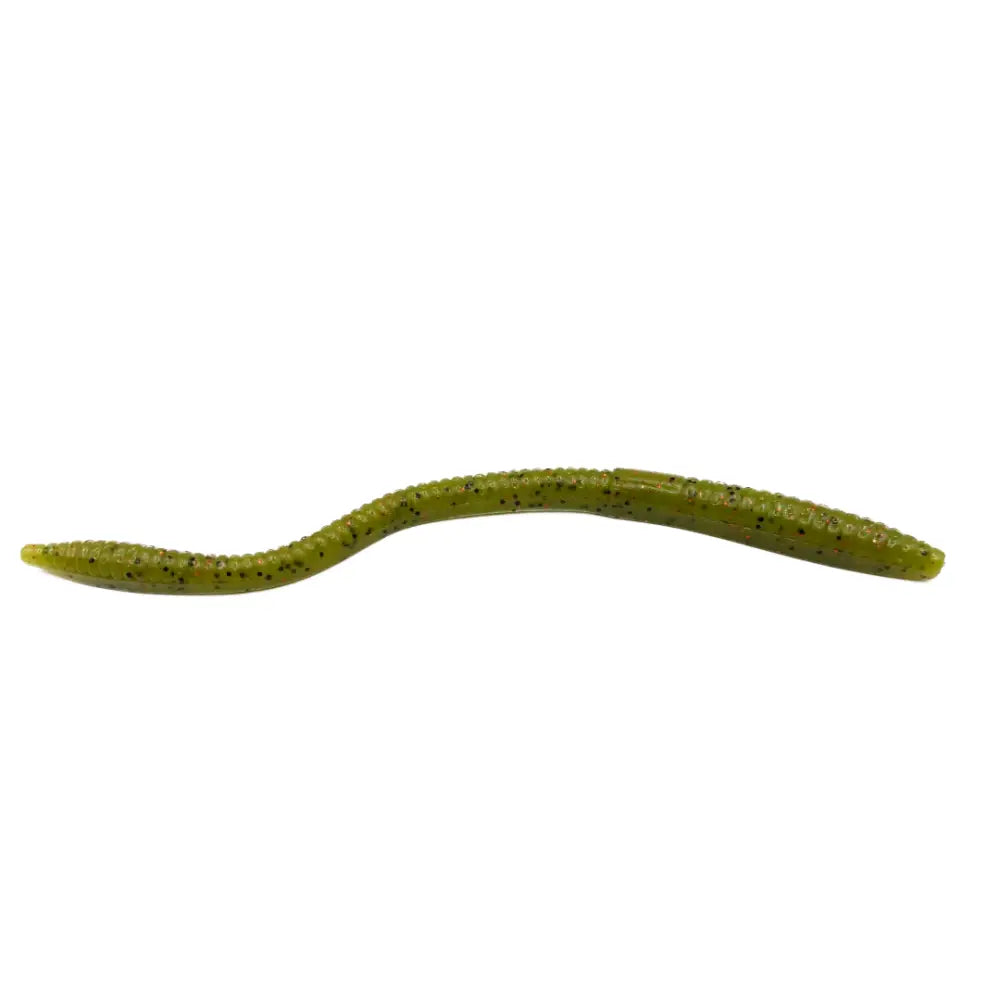 Slim Juicy Flat-Sided Trick Worm 6’’ – 8-Pack | Hendrix Fishing Co. | Color: Black n Blue Dirty Rotten Pumpkin White