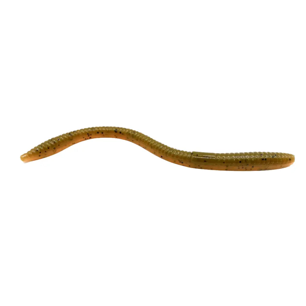 Slim Juicy Flat-Sided Trick Worm 6’’ – 8-Pack | Hendrix Fishing Co. | Color: Black n Blue Dirty Rotten Pumpkin White