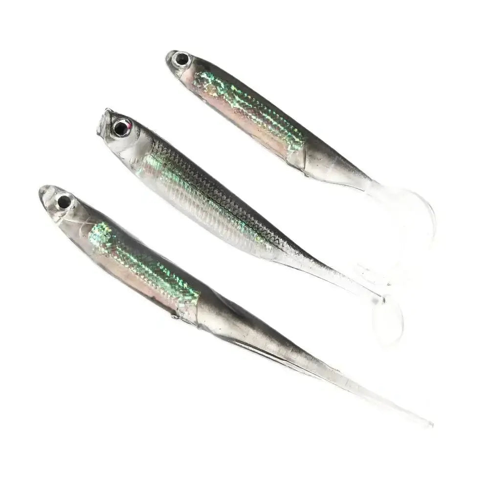 Soft Bait Spinner Lures – 5-Pack (7–9cm 1.7–2.7g) | Color: t lure tip tail - Fishing