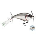 SpinMaster 2.6’’ Dual-Prop Topwater Lure for Bass – EBS Sound Technology | Color: Beauty Shad Black Back Chrome