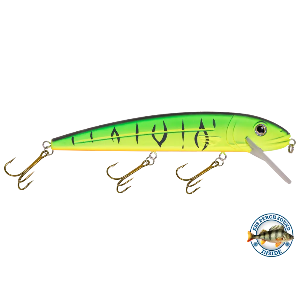 Squeaky Pete Trolling Crankbait – EBS Sound Technology | Color & Sound: Fire Ice / Perch Lucky Charm / Cisco Green