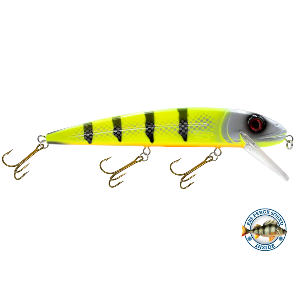 Squeaky Pete Trolling Crankbait – EBS Sound Technology | Color & Sound: Fire Ice / Perch Lucky Charm / Cisco Green
