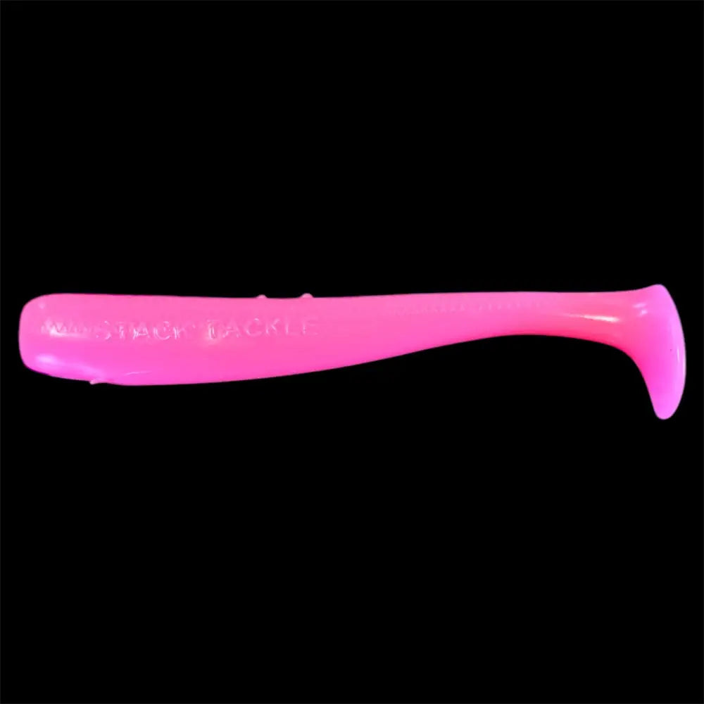 Stack Tackle 5’’ Tail Clapper Soft Plastic, 5-Pack Paddle 6 Colors | Color: White Pink Black Chartreuse Olive Top