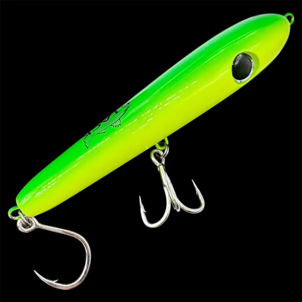 Stack Tackle Beletti Topwater Lure, Thru-Wire BKK Hooks 2 Sizes 8 Colors | Color: Bone Hot Head White Chartreuse