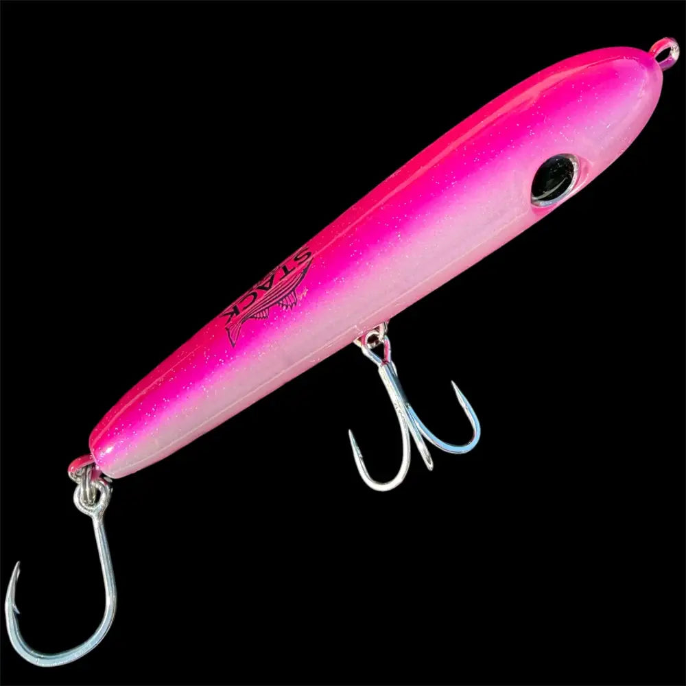 Stack Tackle Beletti Topwater Lure, Thru-Wire BKK Hooks 2 Sizes 8 Colors | Color: Bone Hot Head White Chartreuse