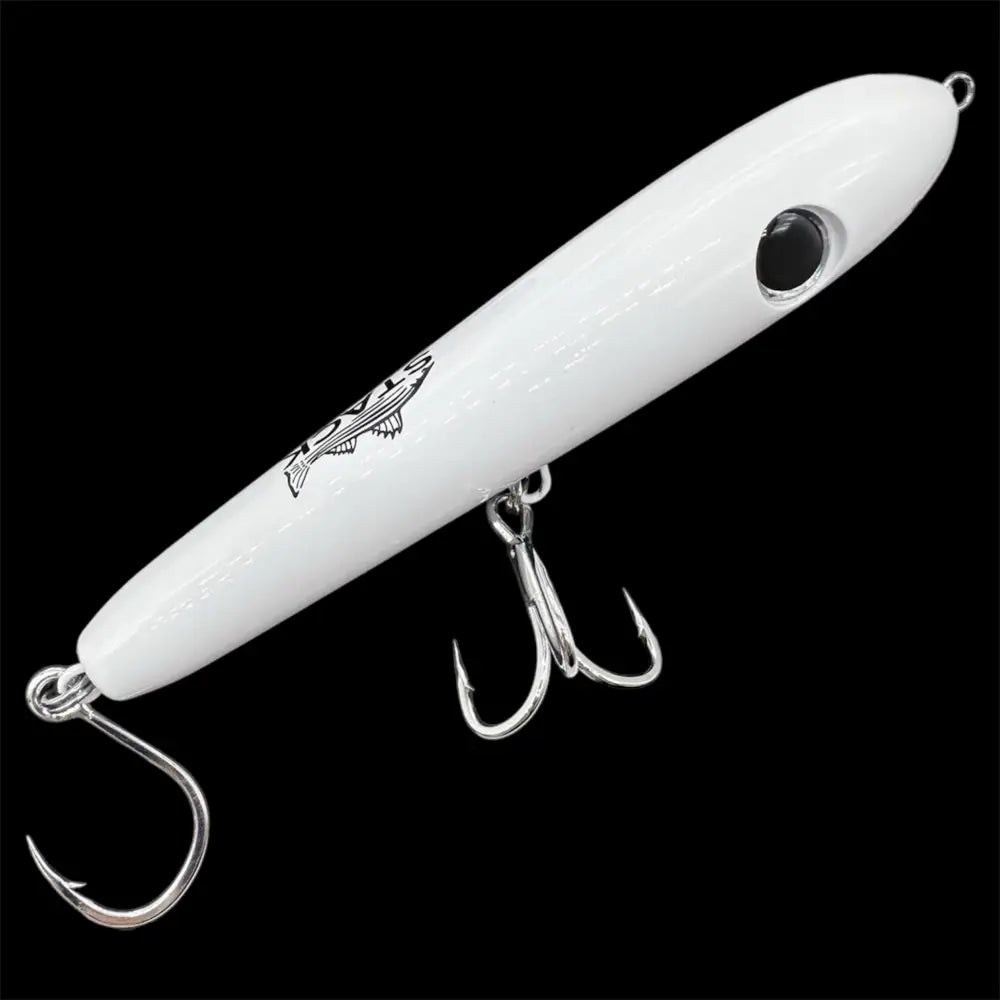 Stack Tackle Beletti Topwater Lure, Thru-Wire BKK Hooks 2 Sizes 8 Colors | Color: Bone Hot Head White Chartreuse