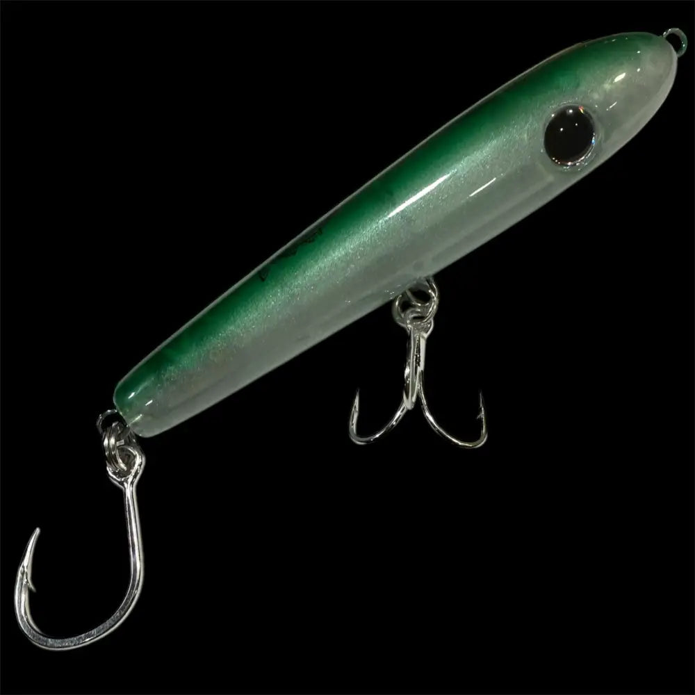 Stack Tackle Beletti Topwater Lure, Thru-Wire BKK Hooks 2 Sizes 8 Colors | Color: Bone Hot Head White Chartreuse