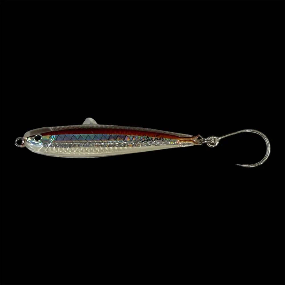 Stack Tackle Chovie Jig, 3/4 oz Mustad Inline Hook Casting & Vertical Jigging 5 Colors | Color: White Pink Sandeel