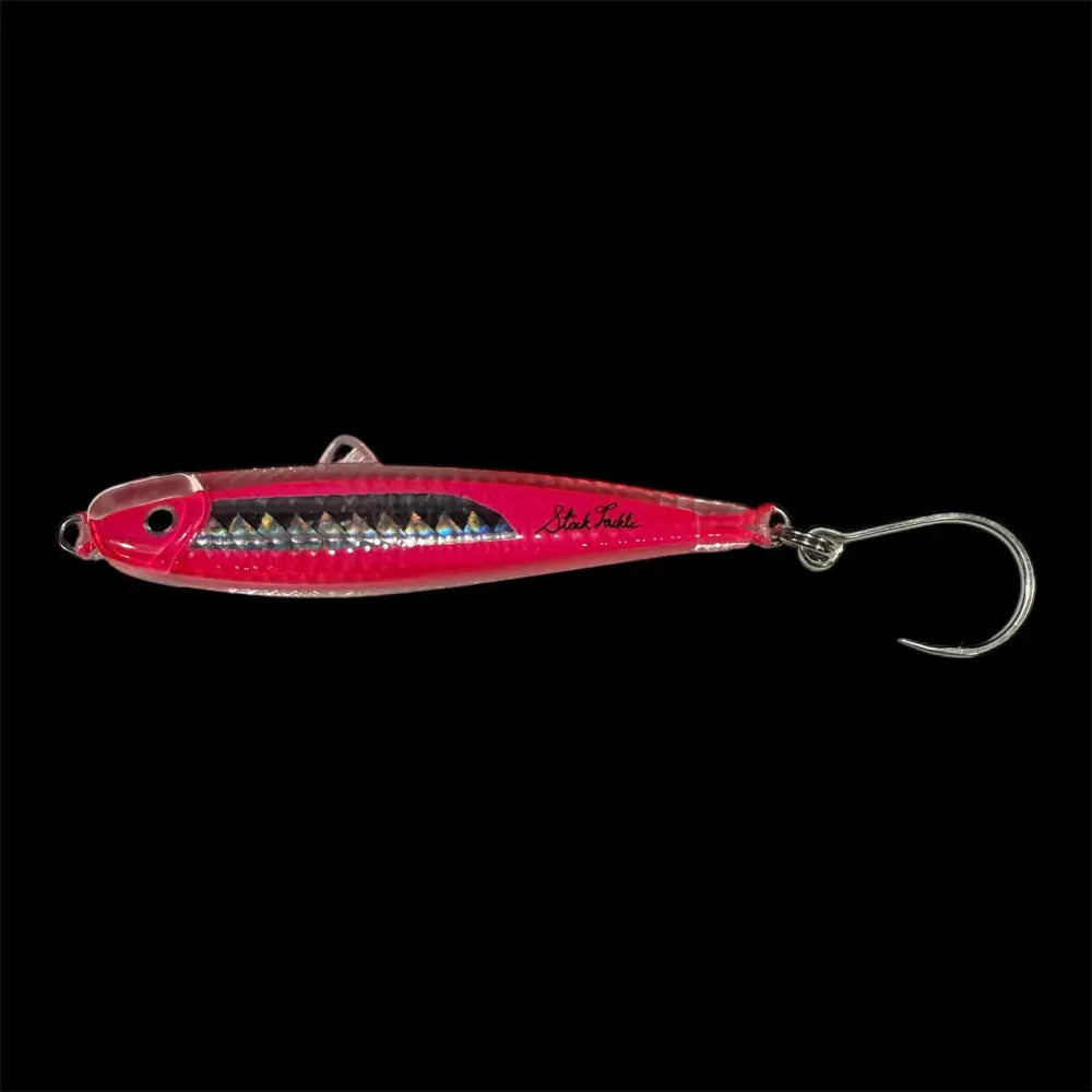 Stack Tackle Chovie Jig, 3/4 oz Mustad Inline Hook Casting & Vertical Jigging 5 Colors | Color: White Pink Sandeel