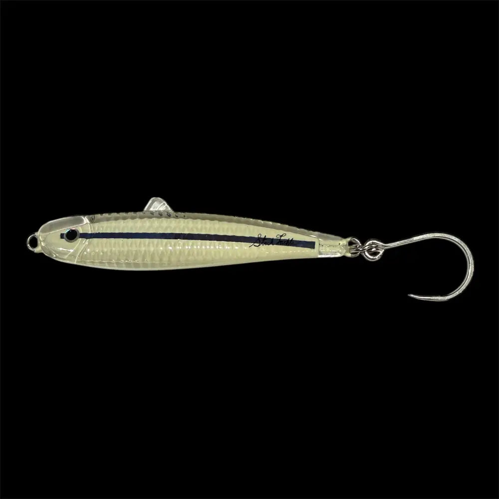 Stack Tackle Chovie Jig, 3/4 oz Mustad Inline Hook Casting & Vertical Jigging 5 Colors | Color: White Pink Sandeel