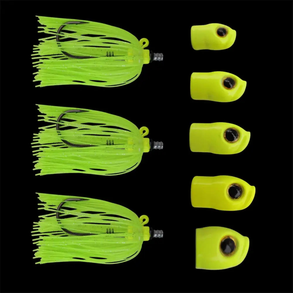Stack Tackle Skirted Screwy Head Jig Kit, 5 Heads + 3 Mustad Hooks Silicone Skirt 13 Colors | White: White Pink (White