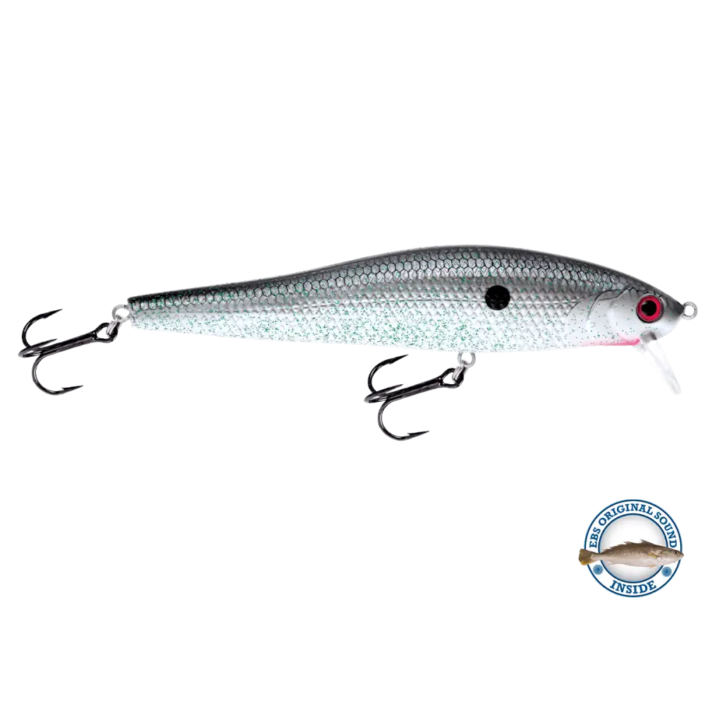 Stick Master 127 Jerkbait 5’’ – EBS Sound Technology | Color: Chartreuse Shad Black Back Chrome Tennessee Candy Blue