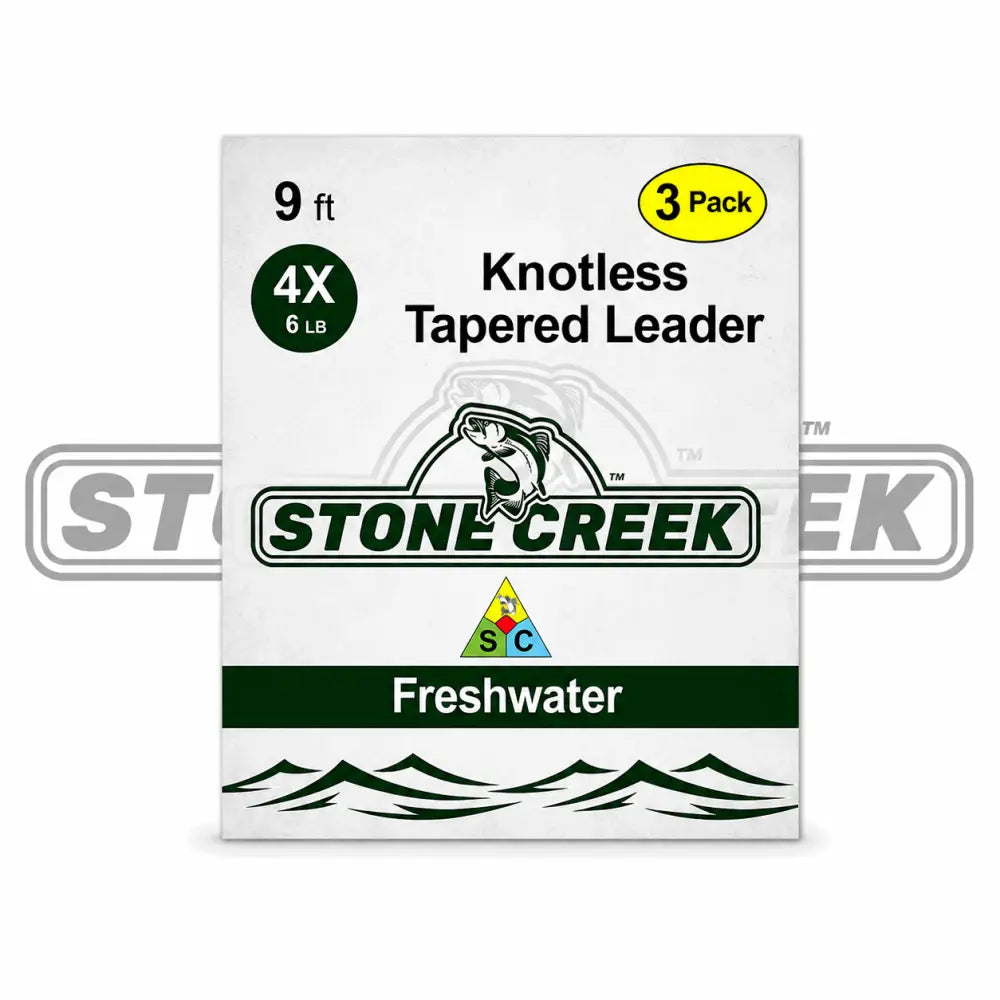 Stone Creek™ Leaders | Length: 7.5’ 9’ | Size: 3X 4X 5X 6X 7X - Fishing Fluorocarbons