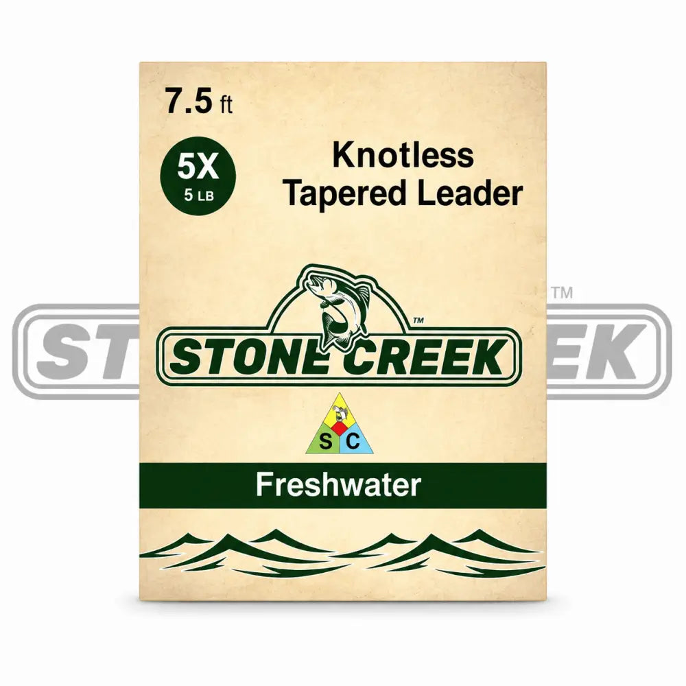 Stone Creek™ Leaders | Length: 7.5’ 9’ | Size: 3X 4X 5X 6X 7X - Single Pack - Fishing Fluorocarbons