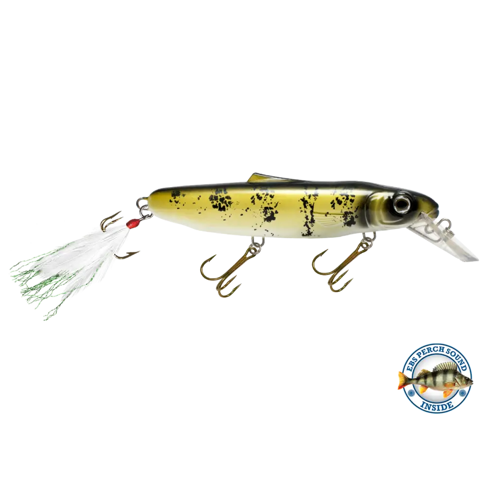 Striker 6.8’’ Musky & Pike Crankbait – EBS Sound Technology | Color Sound: Fire Perch / Green / Red Rover / Threadfin