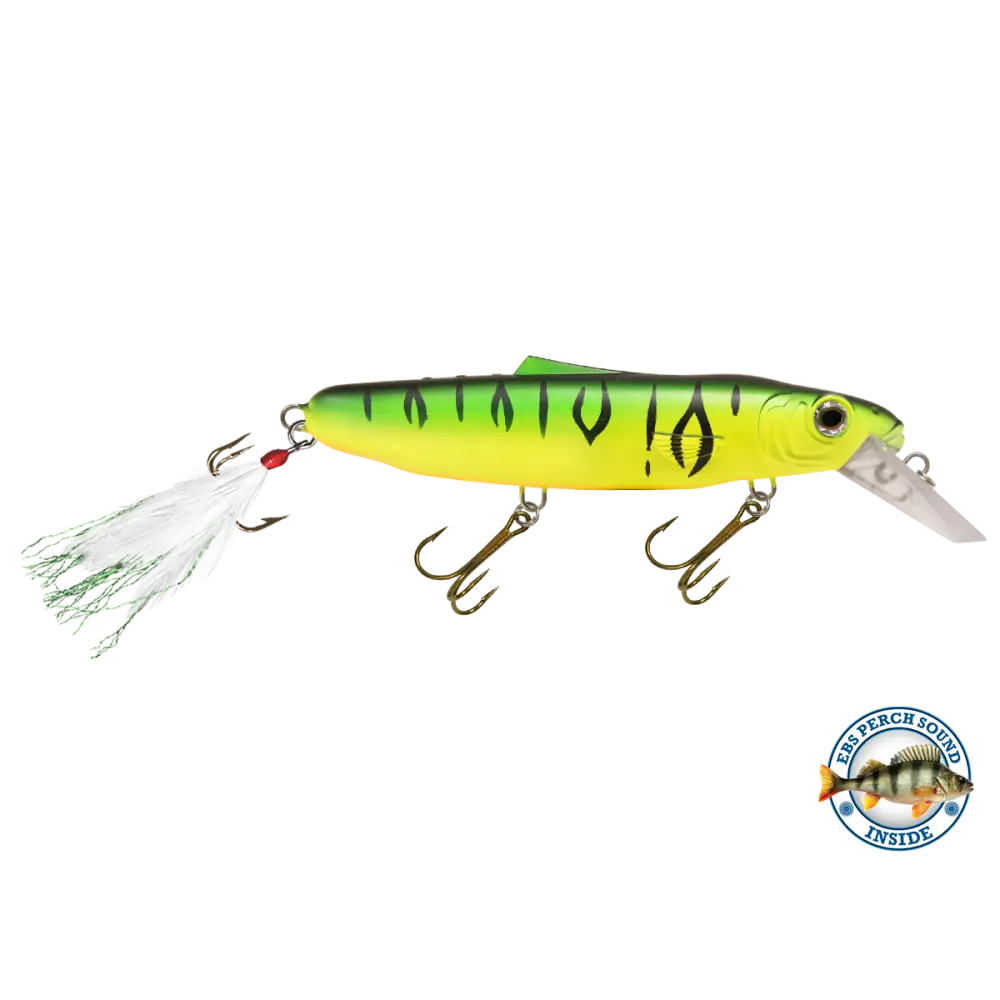 Striker 6.8’’ Musky & Pike Crankbait – EBS Sound Technology | Color Sound: Fire Perch / Green / Red Rover / Threadfin