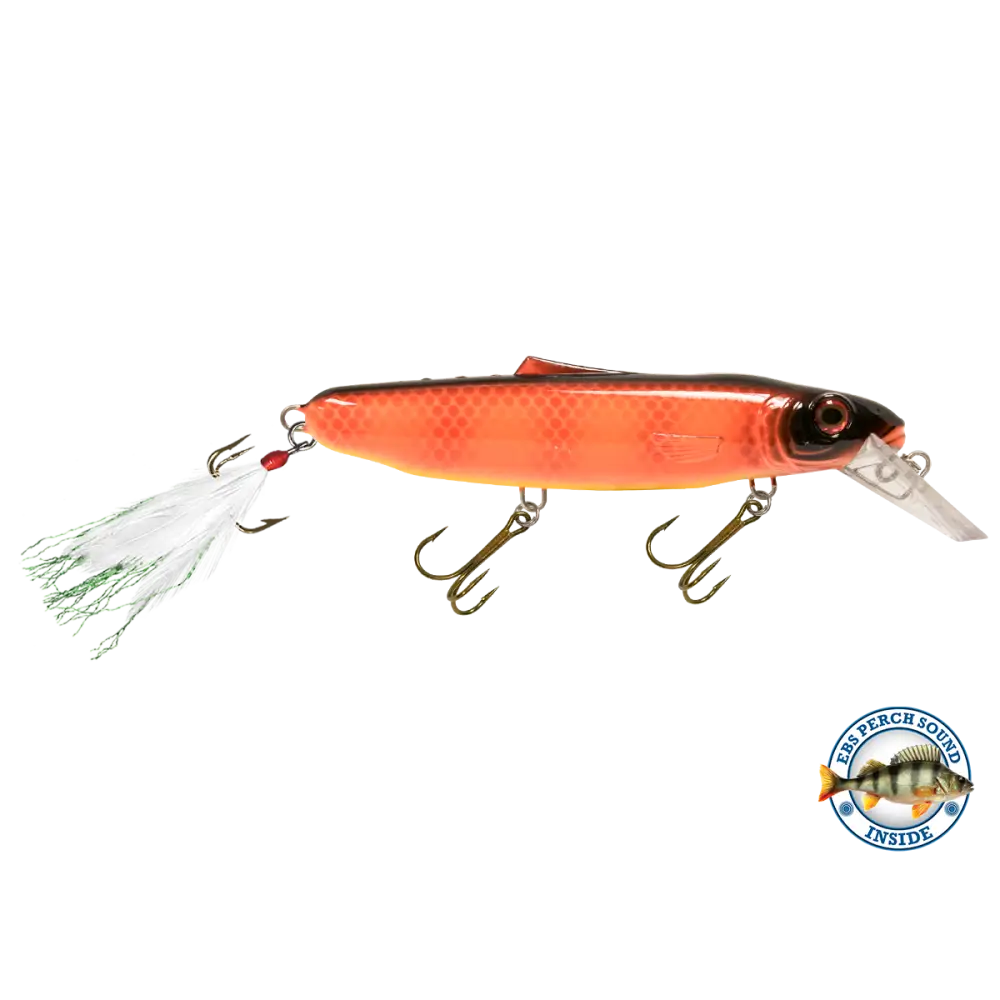 Striker 6.8’’ Musky & Pike Crankbait – EBS Sound Technology | Color Sound: Fire Perch / Green / Red Rover / Threadfin