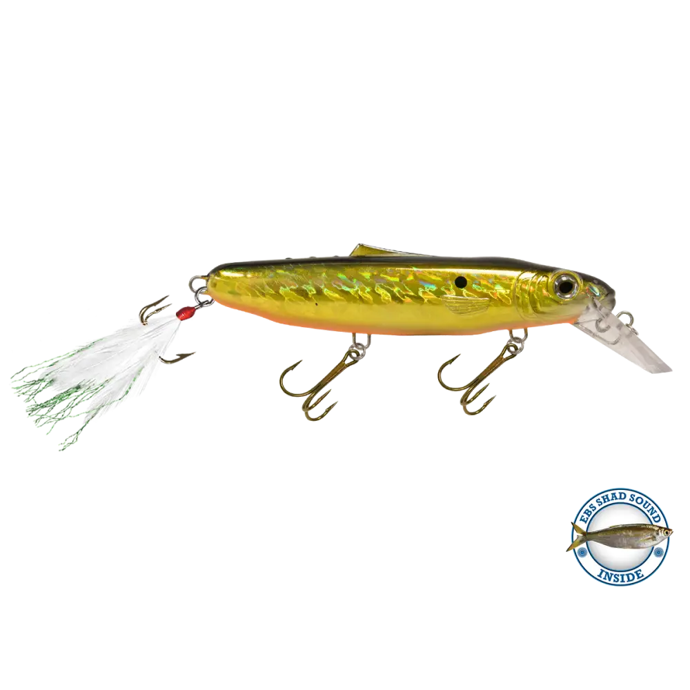 Striker 6.8’’ Musky & Pike Crankbait – EBS Sound Technology | Color Sound: Fire Perch / Green / Red Rover / Threadfin