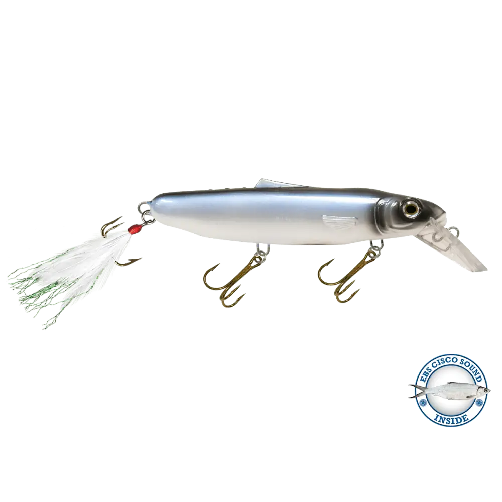 Striker 6.8’’ Musky & Pike Crankbait – EBS Sound Technology | Color Sound: Fire Perch / Green / Red Rover / Threadfin