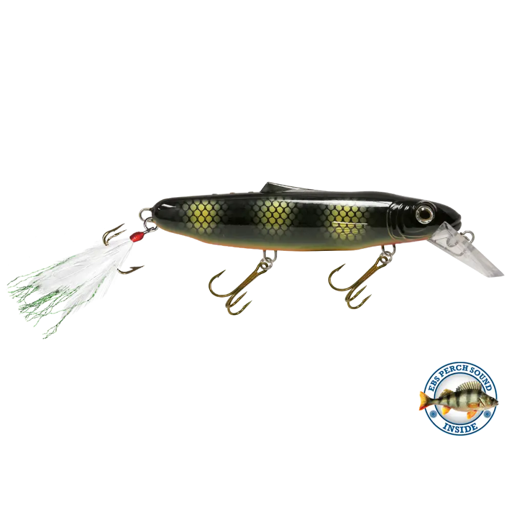 Striker 6.8’’ Musky & Pike Crankbait – EBS Sound Technology | Color Sound: Fire Perch / Green / Red Rover / Threadfin