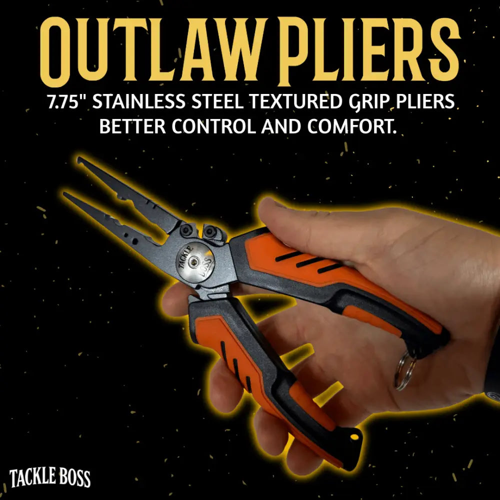 Tackle Boss 3 PCS PREMIUM Outlaw Plier Set - Fishing Pliers