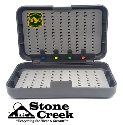 TF Fly Boxes w/ Hook Threaders | Color: Grey Olive Tan - Fishing