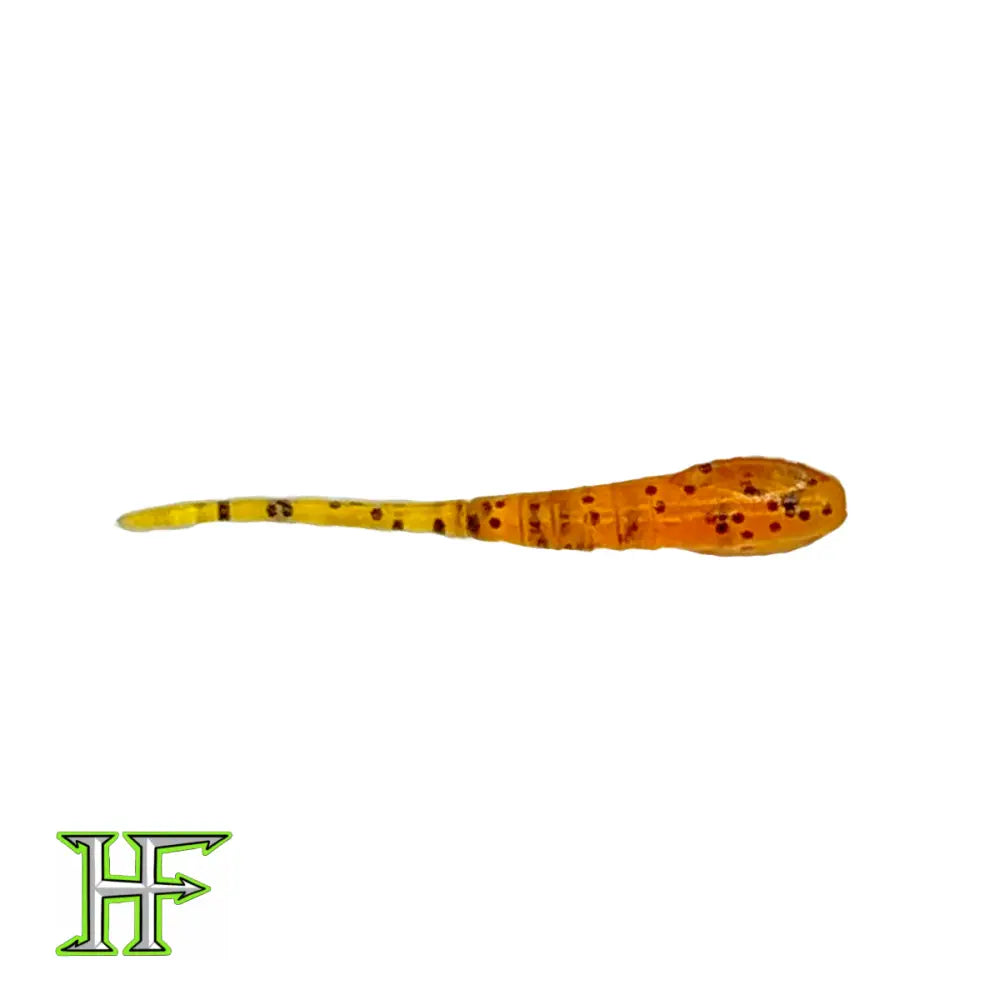 Tiny Temper 2’’ Micro Soft Plastic – 20-Pack | Hendrix Fishing Co. | Color: Watermelon Seed Goldie Pinky Ox Blood