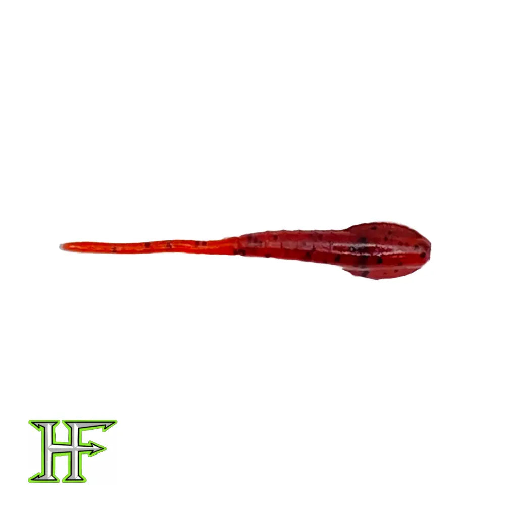 Tiny Temper 2’’ Micro Soft Plastic – 20-Pack | Hendrix Fishing Co. | Color: Watermelon Seed Goldie Pinky Ox Blood