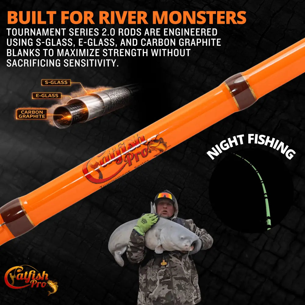 Tournament Series 2.0 Spinning Glow Rod | Action: Medium Medium-Heavy Heavy - Catfish