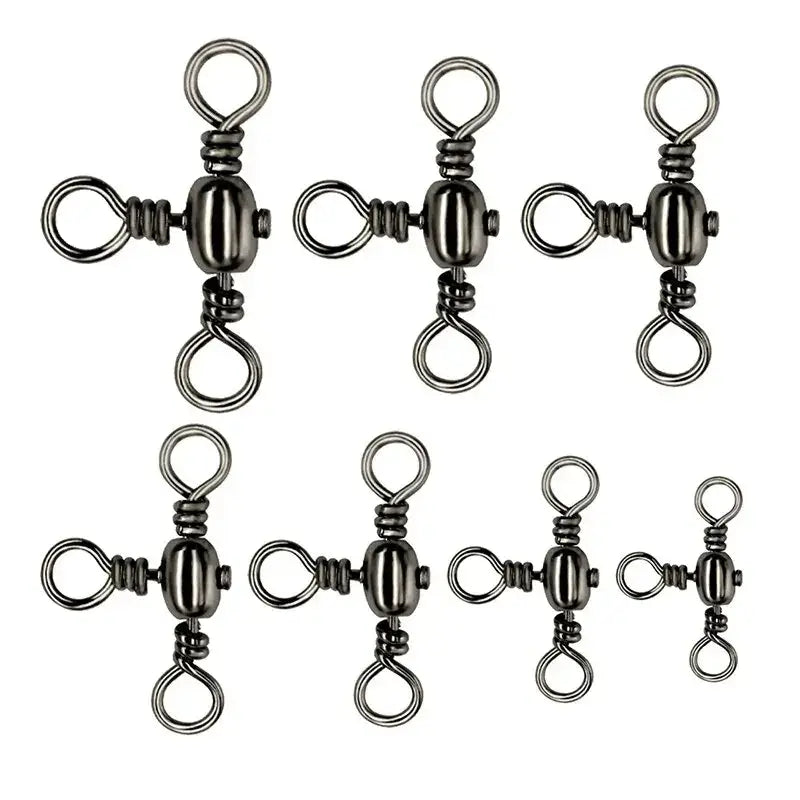 Trident T-Swivel Connectors – 50-Pack (Sizes 2–10) | Color: size 10 2 6 4 8 - Terminal Tackle