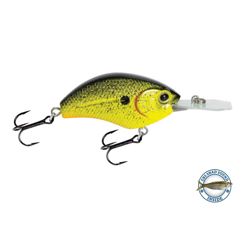 Vapor 50 Medium-Diving Crankbait for Bass – EBS Sound Technology | Color: Copperhead Chartreuse Shad Melon Splatter AYU