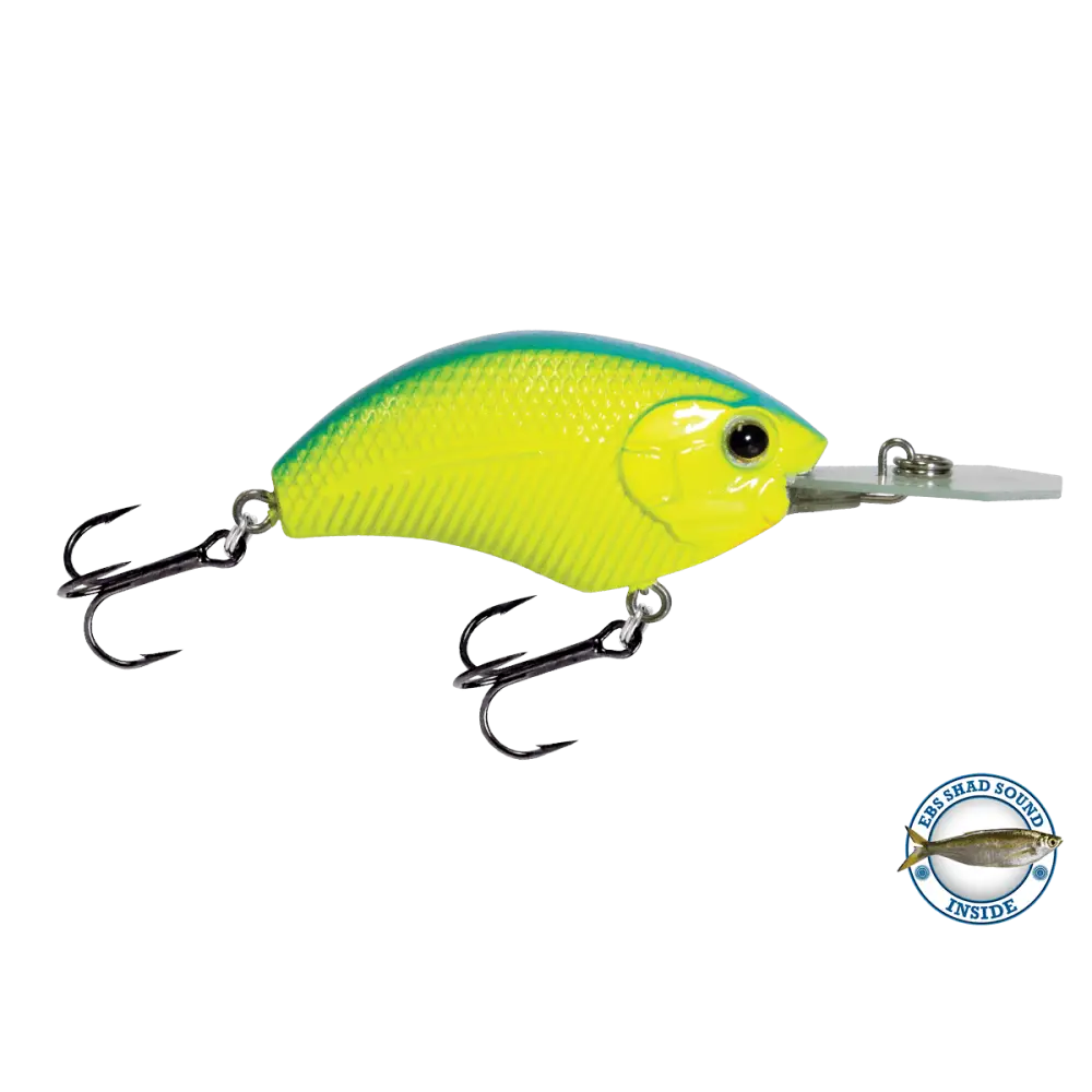 Vapor 50 Medium-Diving Crankbait for Bass – EBS Sound Technology | Color: Copperhead Chartreuse Shad Melon Splatter AYU