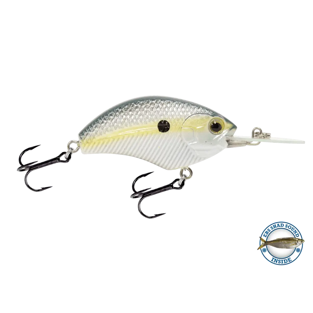 Vapor 50 Medium-Diving Crankbait for Bass – EBS Sound Technology | Color: Copperhead Chartreuse Shad Melon Splatter AYU
