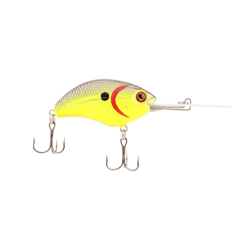 Vapor Deep Plus 2’’ Deep-Diving Crankbait for Bass – EBS Sound + Beads + Rattles | Color: Green Gizzard Shad Chartreuse