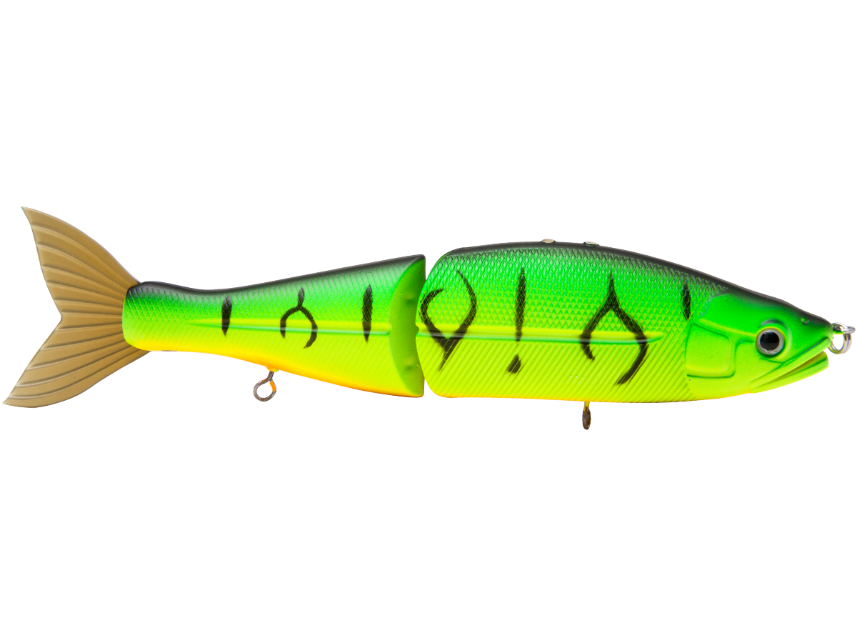 Venom 8’’ Swimbait for Musky Stripers & Trophy Bass – EBS Sound Technology | Color Sound: Matte Tiger / Perch