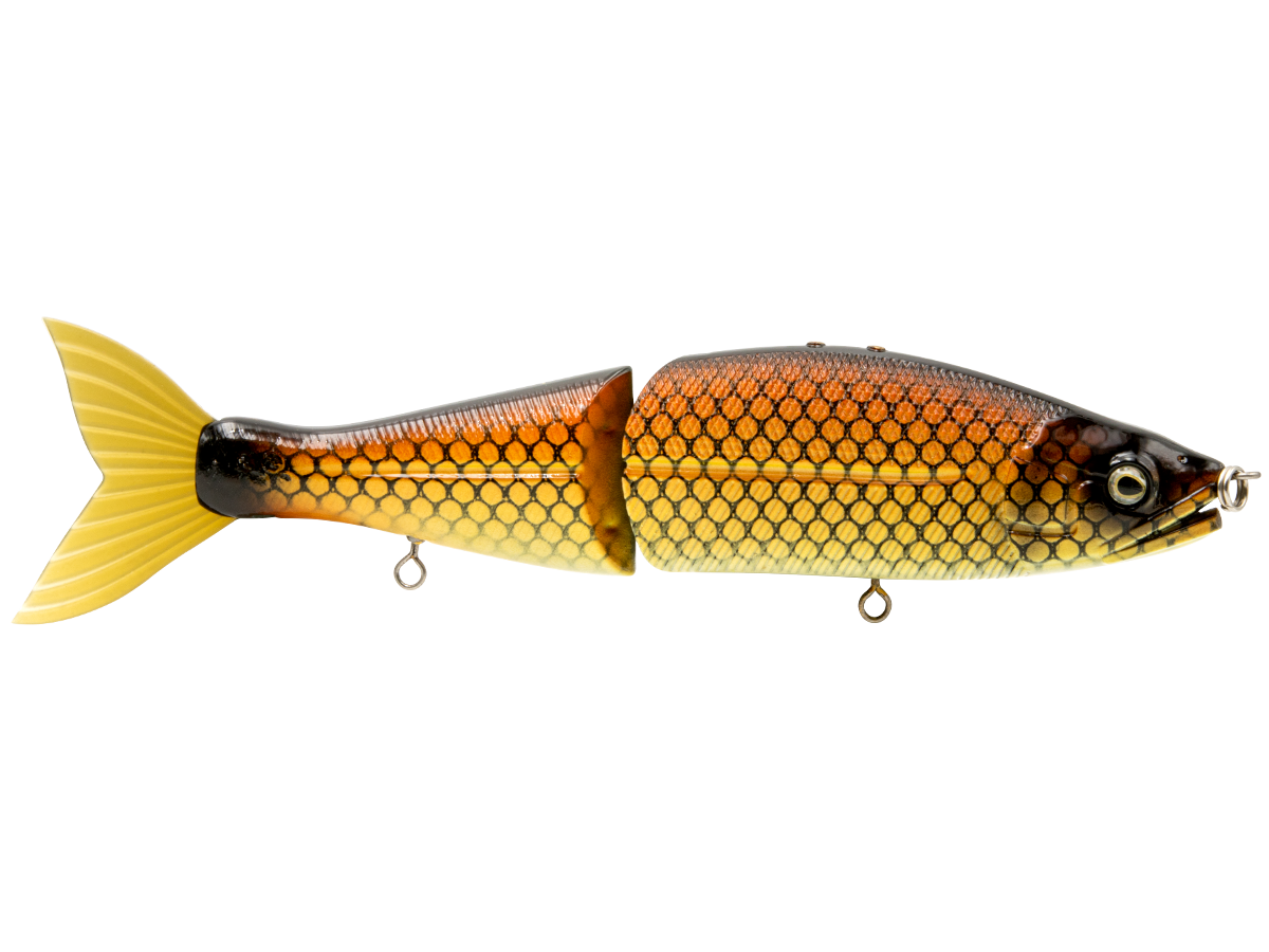 Venom 8’’ Swimbait for Musky Stripers & Trophy Bass – EBS Sound Technology | Color Sound: Matte Tiger / Perch