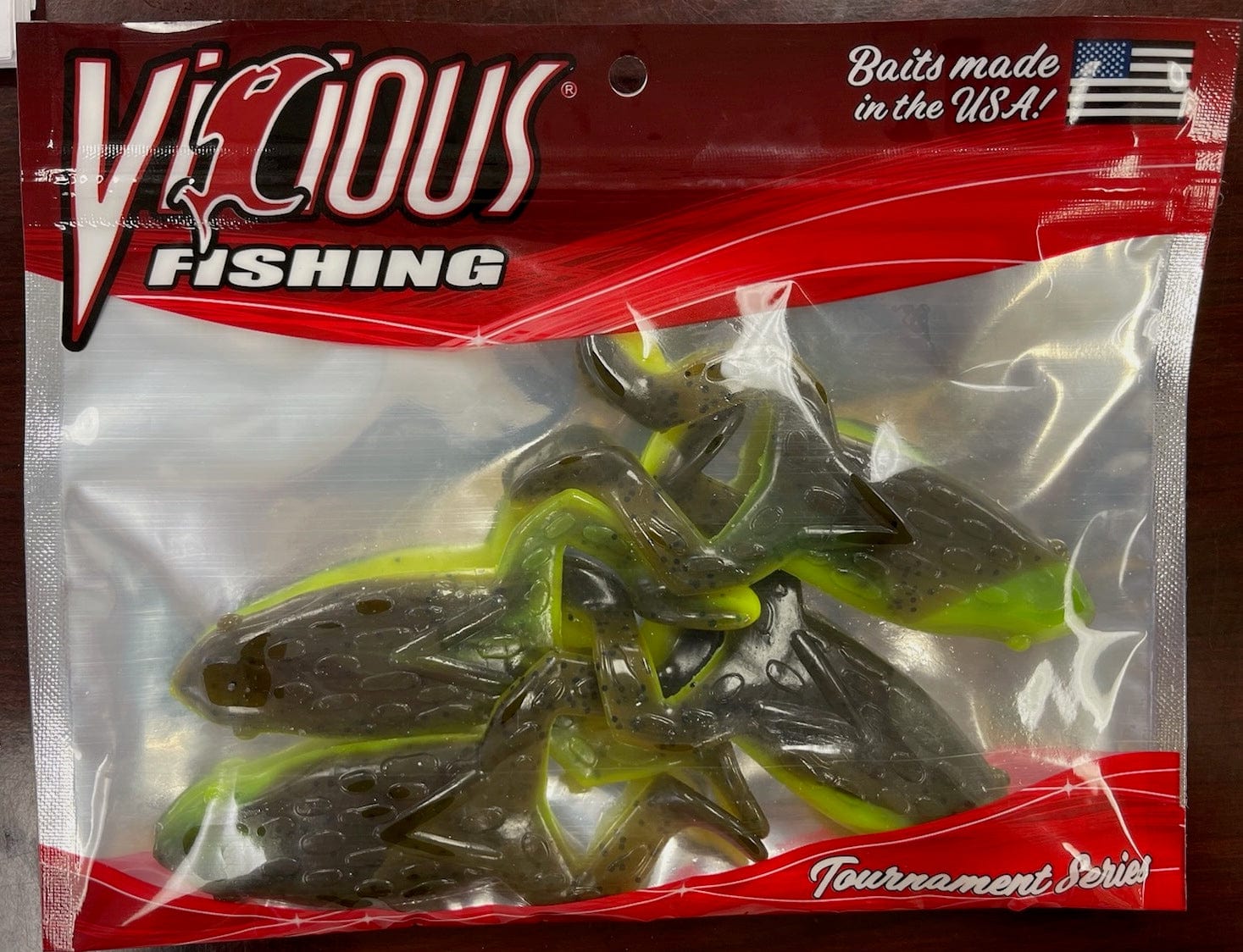 Vicious Fishing Best Toad Ever, Soft Plastic Topwater | Color: Watermelon Red Junebug Chartreuse Green Pumpkin/Pearl