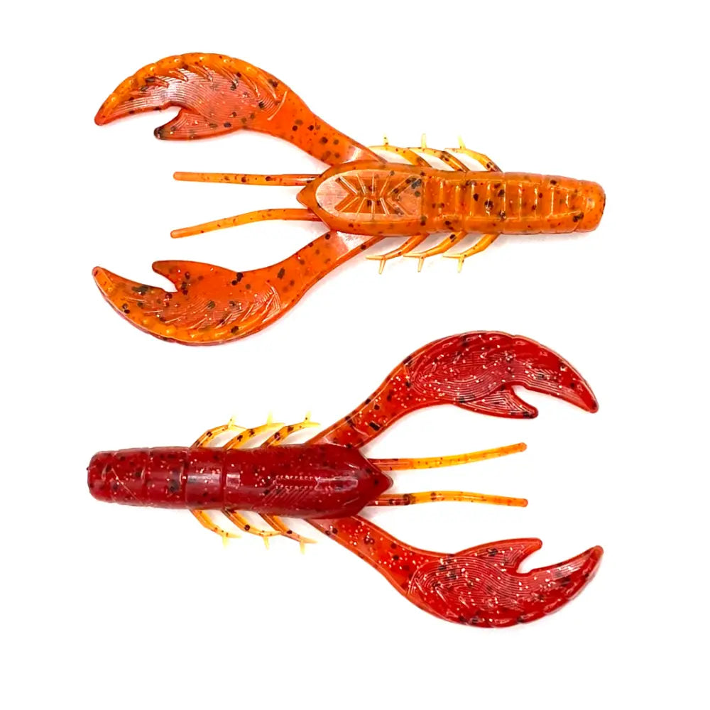Voodoo Craw 4’’ Soft Plastic – 6-Pack | Hendrix Fishing Co. | Color: Okeechobee Green Pumpkin Blk n Blue Fire Red Glitz