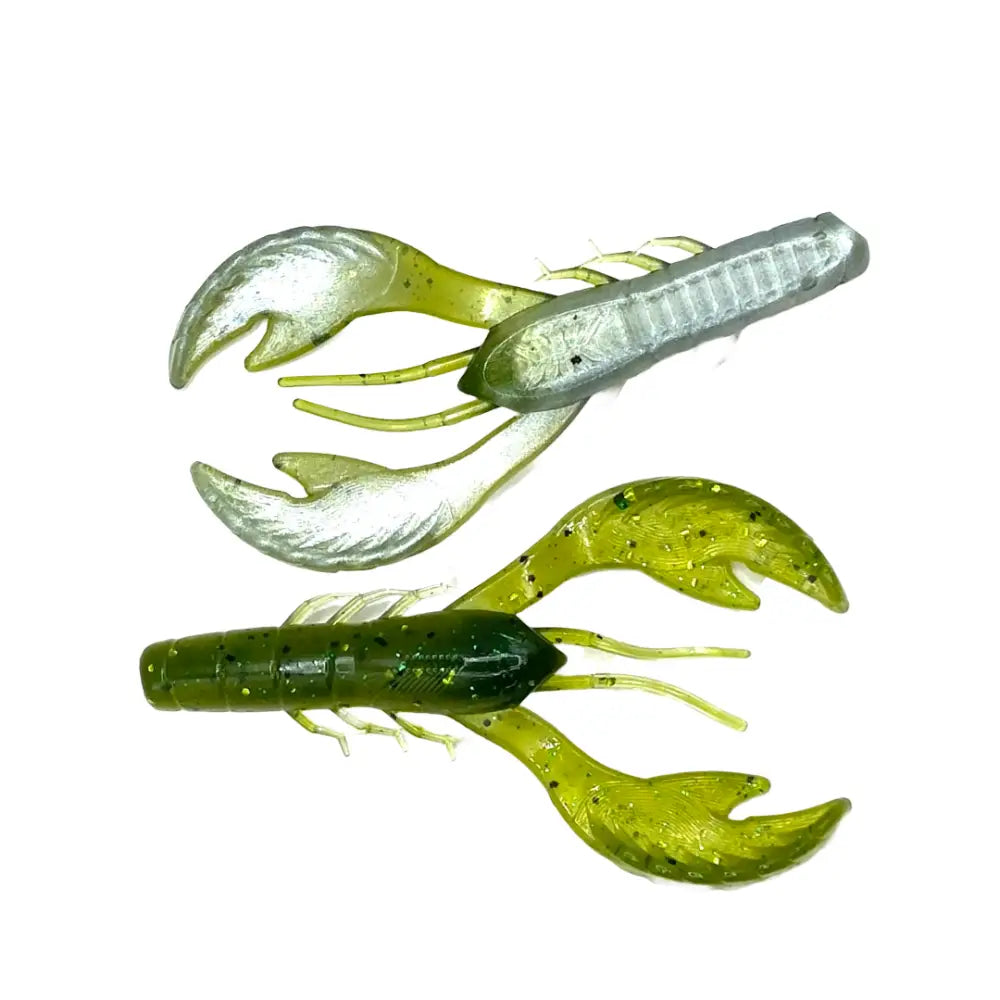 Voodoo Craw 4’’ Soft Plastic – 6-Pack | Hendrix Fishing Co. | Color: Okeechobee Green Pumpkin Blk n Blue Fire Red Glitz