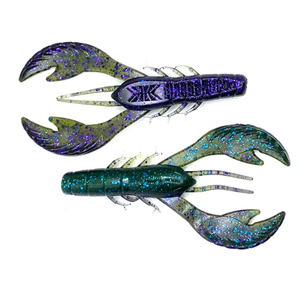 Voodoo Craw 4’’ Soft Plastic – 6-Pack | Hendrix Fishing Co. | Color: Okeechobee Green Pumpkin Blk n Blue Fire Red Glitz
