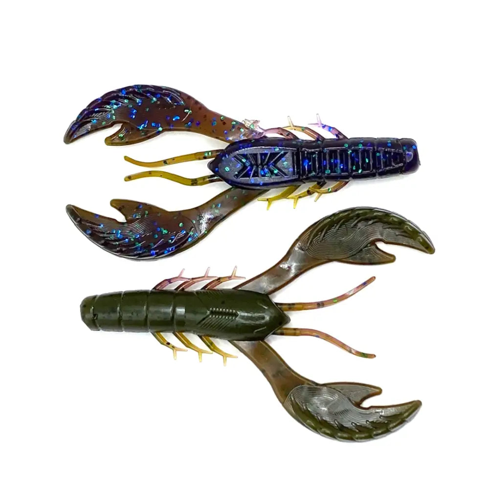 Voodoo Craw 4’’ Soft Plastic – 6-Pack | Hendrix Fishing Co. | Color: Okeechobee Green Pumpkin Blk n Blue Fire Red Glitz