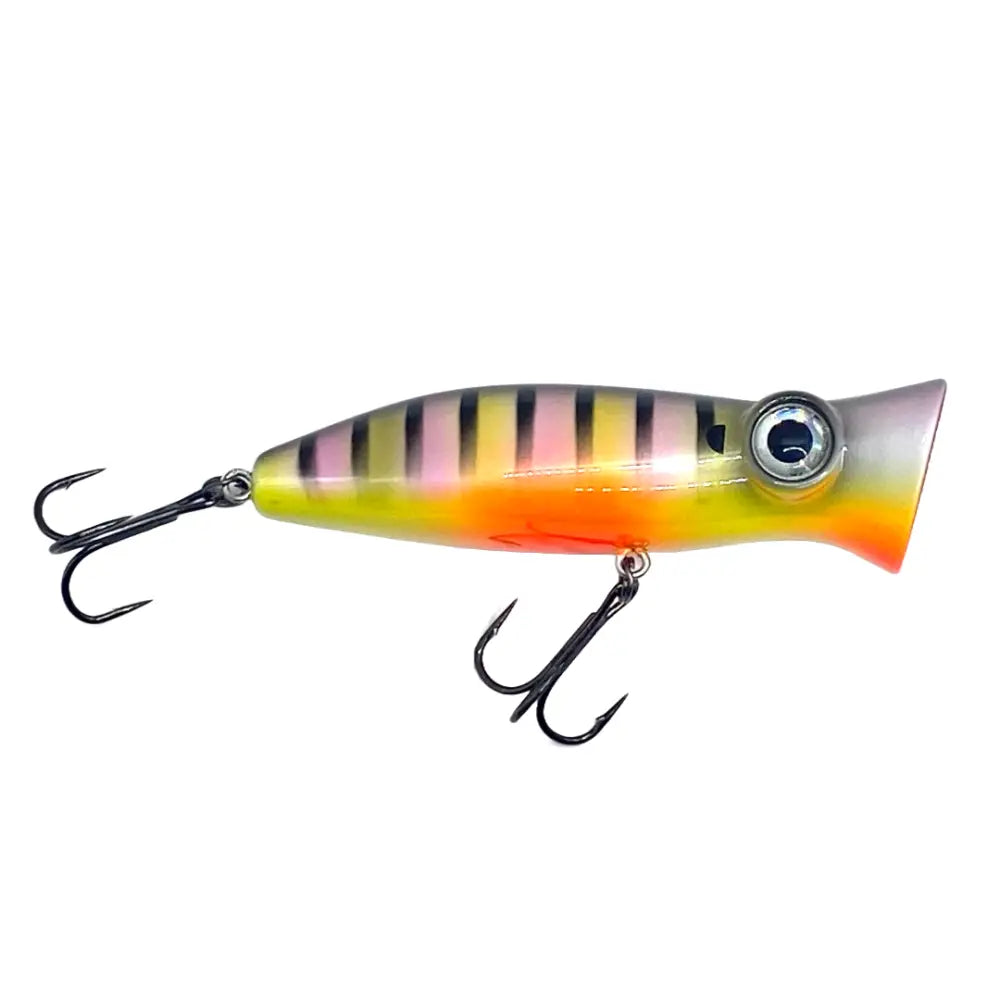 Voodoo Pop 80 Popper Lure – 3’’ / ½ oz | Hendrix Fishing Co. | Color Options: Tropic Sunrise -001 Clear-water Frog