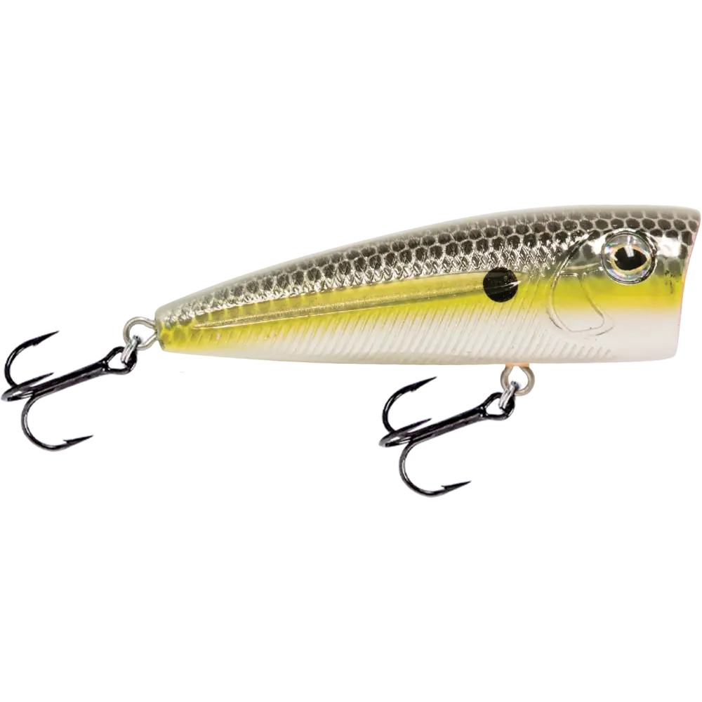 Walk N Pop 67 Topwater Popper – EBS Sound Technology | Color: Baby Bass Beauty Shad Black Back Chrome Tennessee