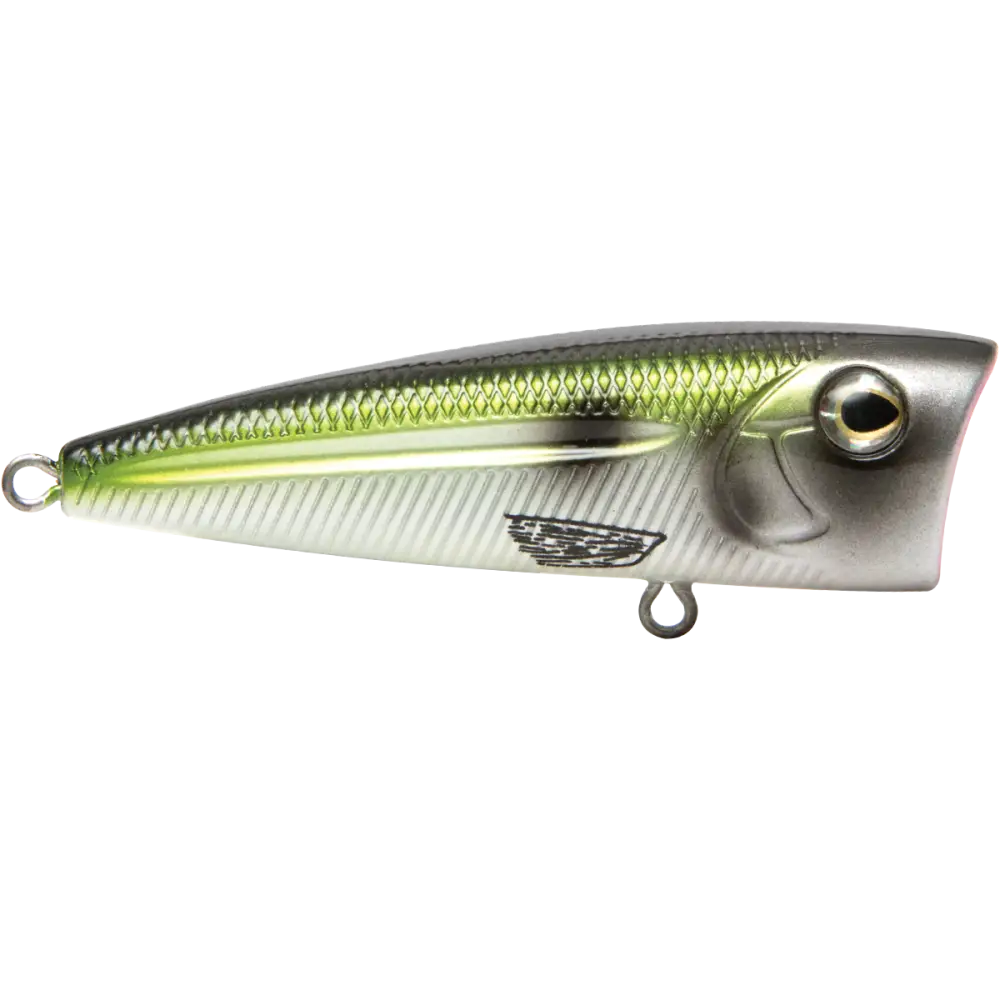Walk N Pop 67 Topwater Popper – EBS Sound Technology | Color: Baby Bass Beauty Shad Black Back Chrome Tennessee