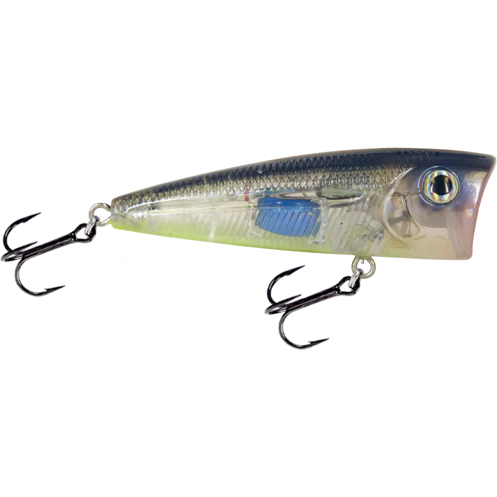 Walk N Pop 67 Topwater Popper – EBS Sound Technology | Color: Baby Bass Beauty Shad Black Back Chrome Tennessee