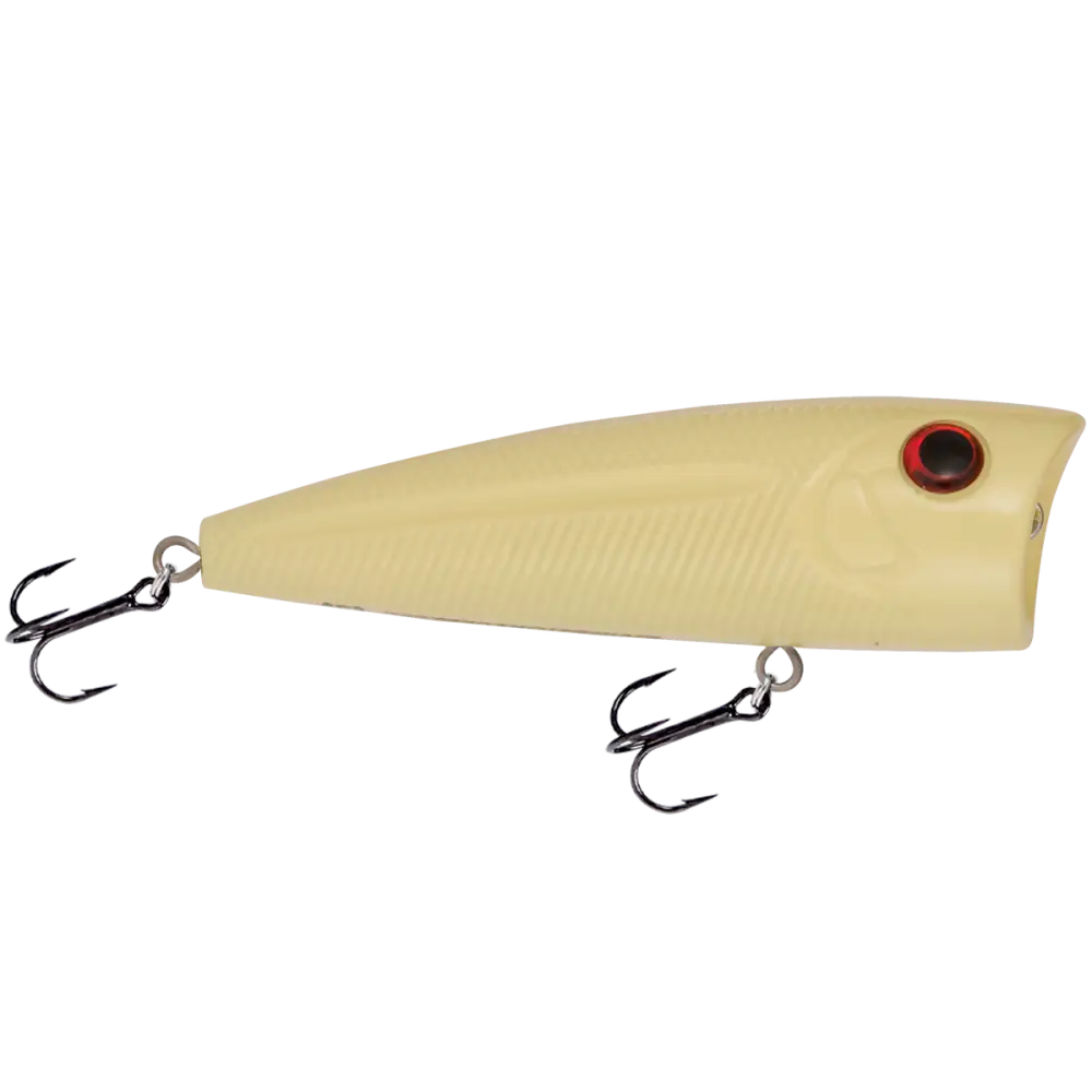 Walk N Pop 77 Topwater Popper | Color: Midnight Beauty Shad Black Back Chrome Tennessee Bluetreuse Pure Bone Silver
