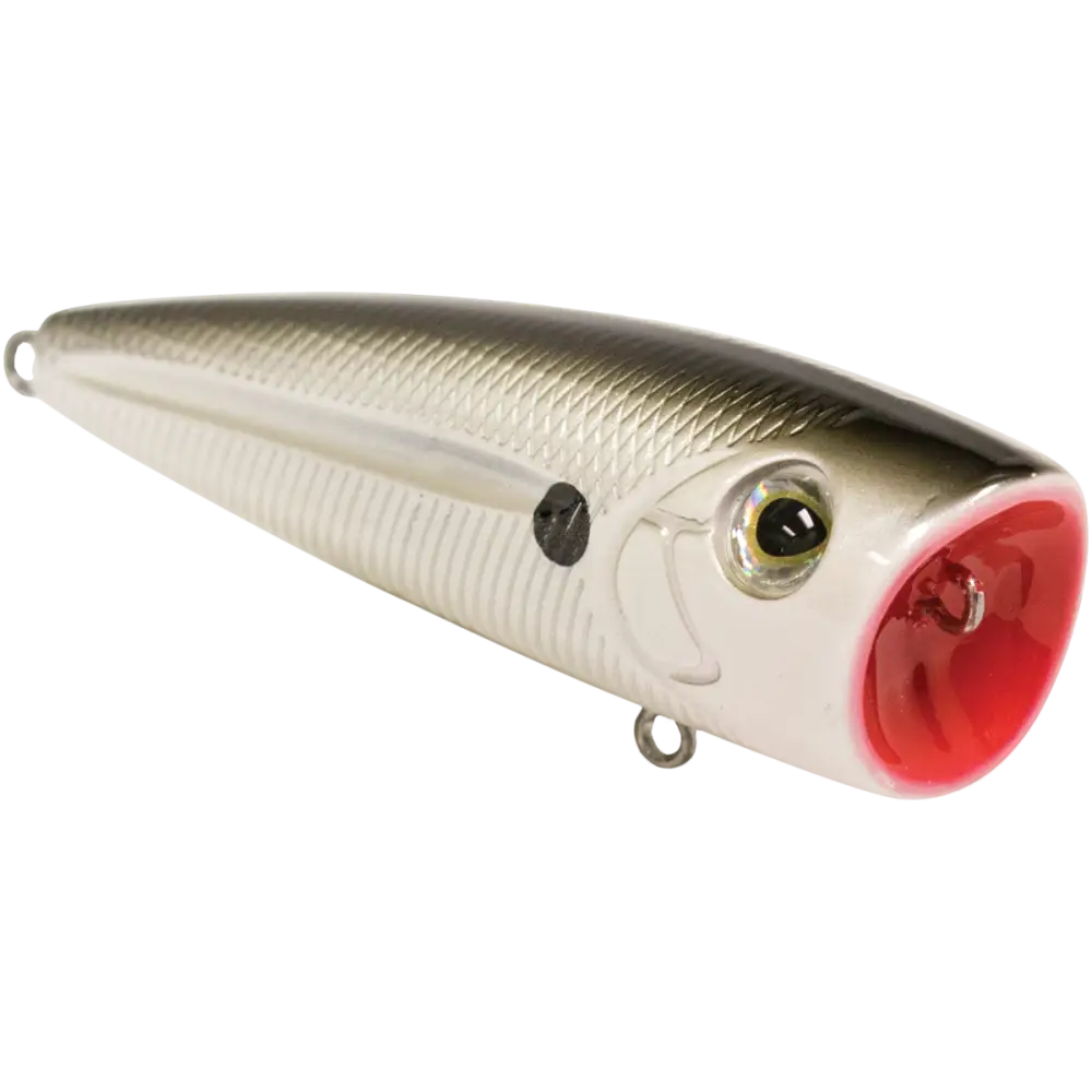 Walk N Pop 77 Topwater Popper | Color: Midnight Beauty Shad Black Back Chrome Tennessee Bluetreuse Pure Bone Silver