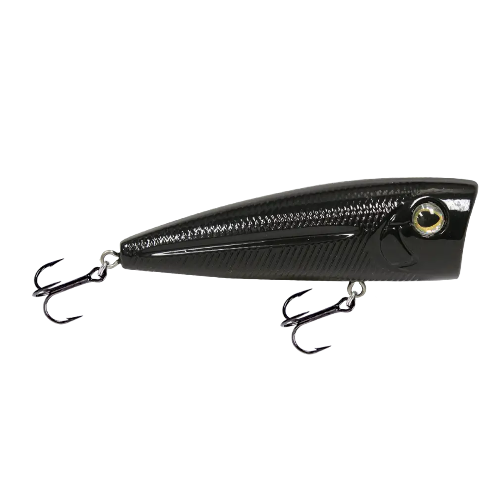 Walk N Pop 77 Topwater Popper | Color: Midnight Beauty Shad Black Back Chrome Tennessee Bluetreuse Pure Bone Silver