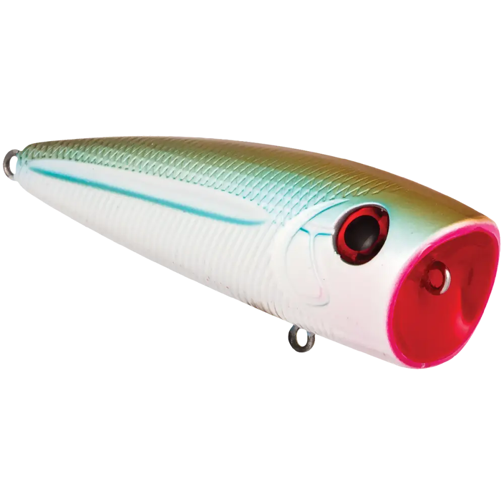 Walk N Pop 77 Topwater Popper | Color: Midnight Beauty Shad Black Back Chrome Tennessee Bluetreuse Pure Bone Silver